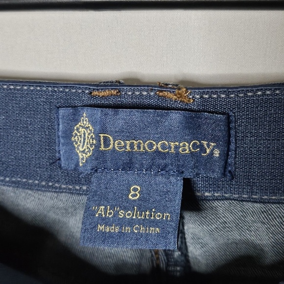New Democracy Absolution High Rise Itty Bitty Boot Jeans Rhinestone Cascade 8 - Picture 4 of 10